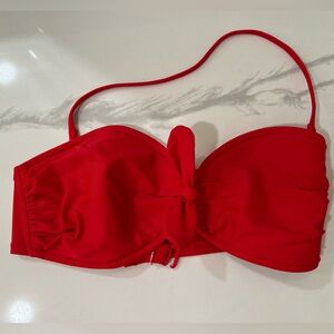 J. Crew - Red bandeau swim top